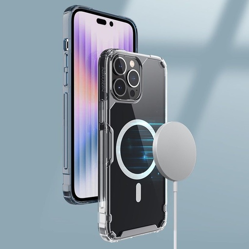 NILLKIN - iPhone 15 Pro 6.1" MagSafe內置磁吸四角氣囊邊框加厚TPU 亞克力背板防摔手機保護殼本色Pro系列