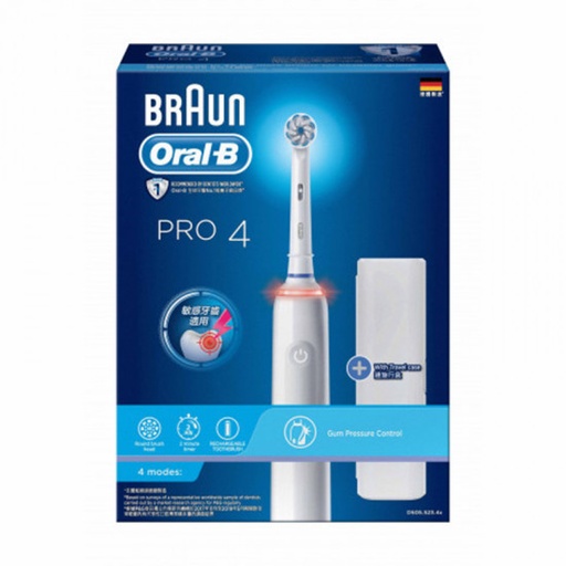 Oral-B - PRO 4 專為敏感牙齒設計 3D可充電電動牙刷 連旅行盒 (德國製造)