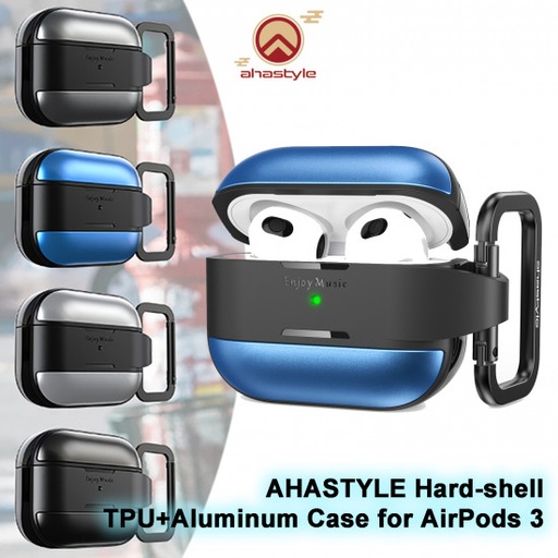 AHAStyle - WG75 硬殼 TPU+鋁殼 適用於 AirPods 3 (藍色)