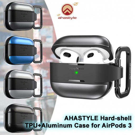 AHAStyle - WG75 硬殼 TPU+鋁殼 適用於 AirPods 3 (灰色)