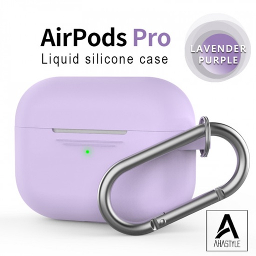 AhaStyle - PT-P1 AirPods Pro【輕薄系列】矽膠掛勾保護套（1.4mm超薄連體式掛鉤款）薰衣草紫